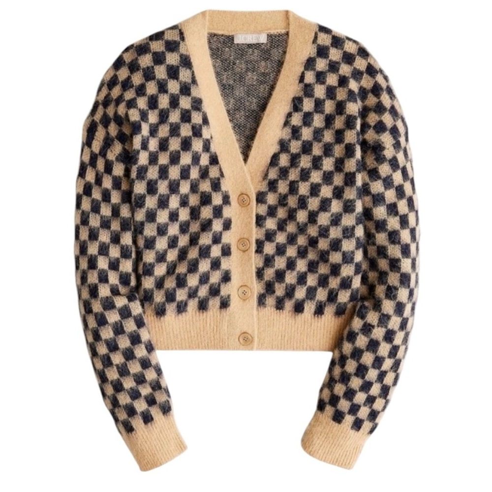 J. Crew Checkered Cardigan